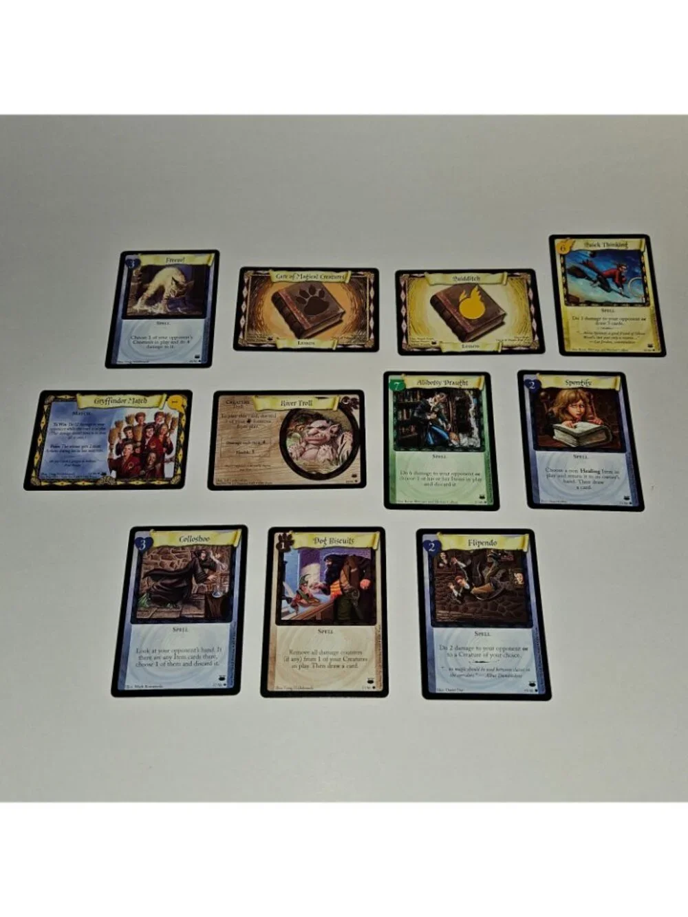 11 Harry Potter Trading Card Game Colloshoo River Troll Spongify Flipendo Freeze